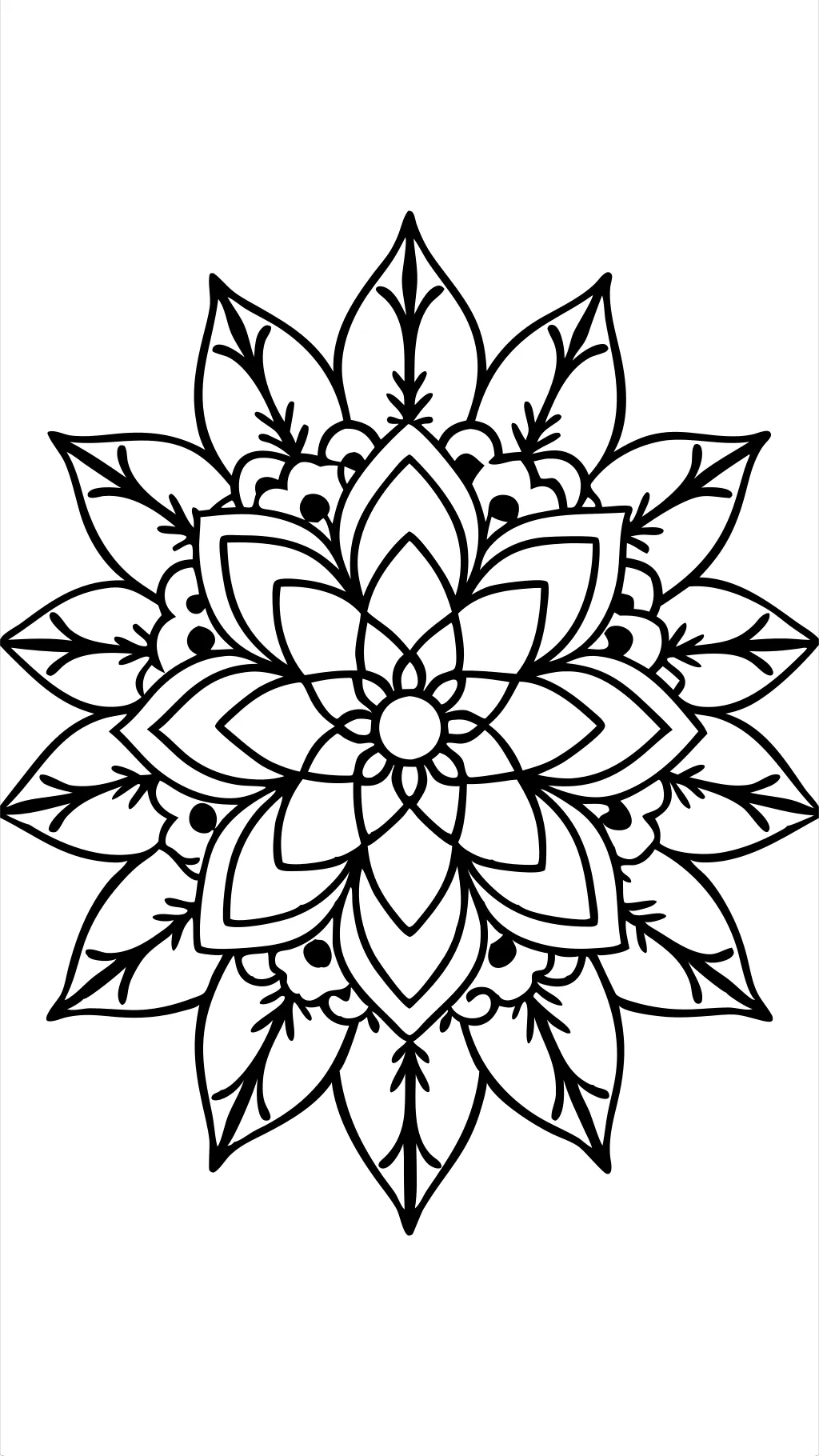 simple adult coloring page